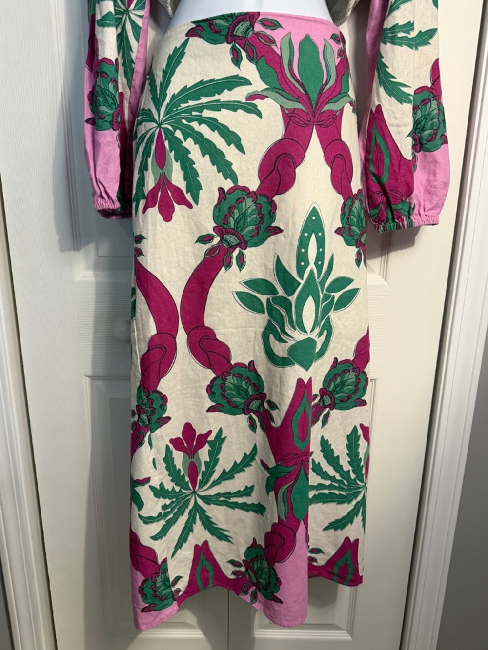 Caroline Constas two-piece linen-blend outfit crop top and skirt size medium - Picture 2 of 12